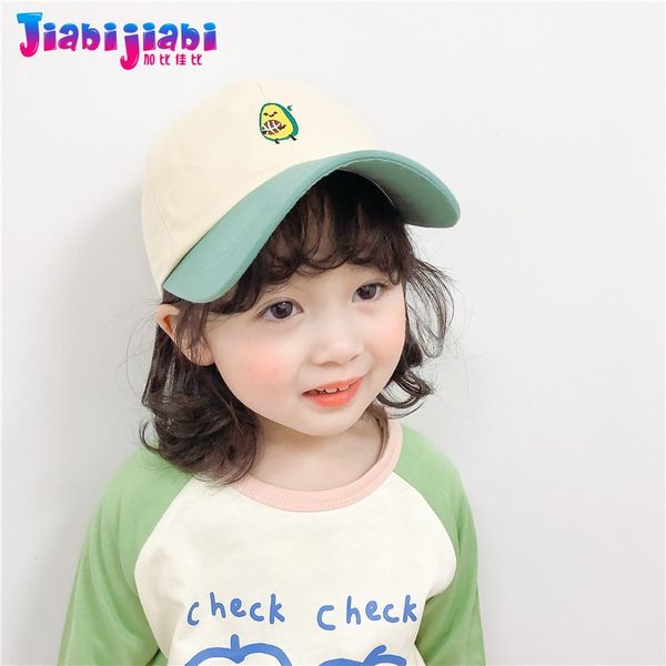 

takes baby summer hat for kids boy sunshade baseball cap girl beach cap children's stitching color fashion sun visor 2-6 old, Blue;gray