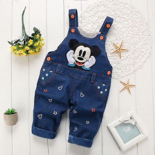

toddler boys girls jeans jumpsuit 2020 summer kids clothes children denim overalls baby pants rompers salopette fille dungarees, Blue