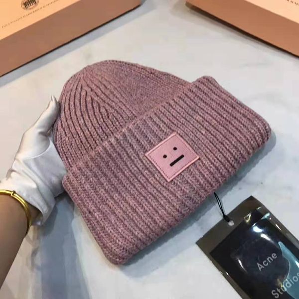

designer hat hip hop casual european and american fashion street knit hats men and women embroidery hats winter new smiling face, Blue;gray