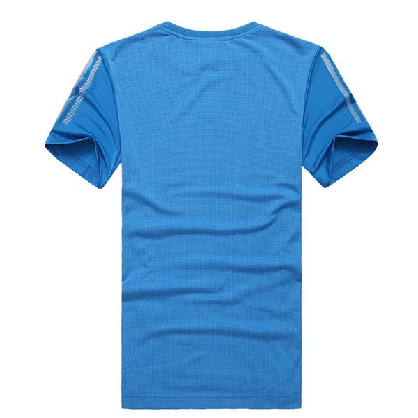 

men sport running t-shirt fitness muscle breathe quick dry stretch tee shirt