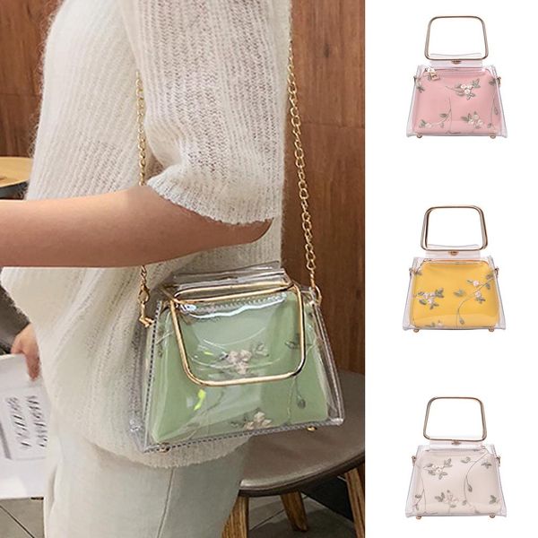 

ladybabag brand woman 2019 transparent jelly bag summer handbag shoulder bag 2pc messenger dropshipping bolsos de mujer