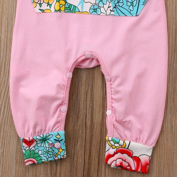 

baby girls romper jumpsuit long sleeve print patch rompers headband outfit baby girl clothes, Blue