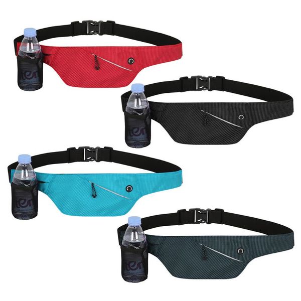 

running belt fanny pack bum bag with water bottle holder and earphone outlet