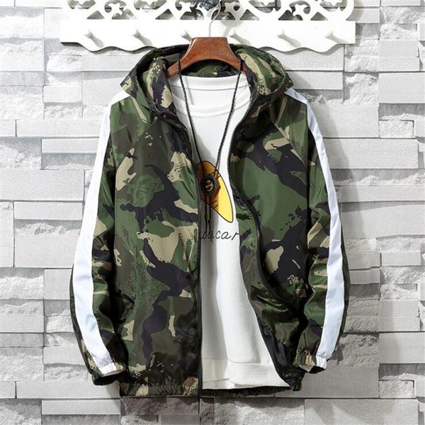 

new spring autumn mens casual camouflage hoodie jacket men plus size 4xl waterproof windbreaker coat male jaqueta masculina, Black;brown