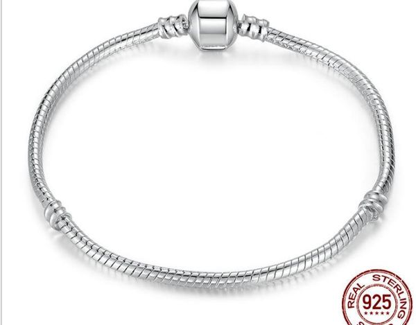 Weihnachtsverkauf Silber Schlangenkette Armreif Luxus Schmuck 17-20CM GB649