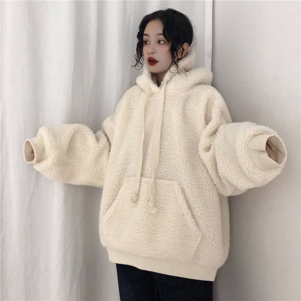 

прохладный harajuku теплый мода 2019 женский фуфайки вскользь wtite длинные рукава hoodies весна зима женщины hoodie streetwear девушки, Black