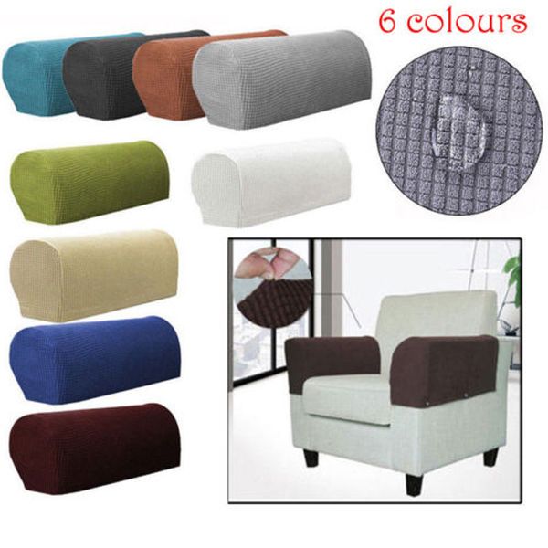 

brand new style 1 pair removable arm stretch- sofa couch chair protector armchair covers armrest sofa cover solid couch cover