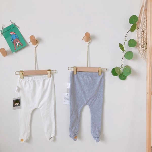 

2019 autumn children's pants cute sun newborn underpants leggings socks baby solid color leggings socks, Blue