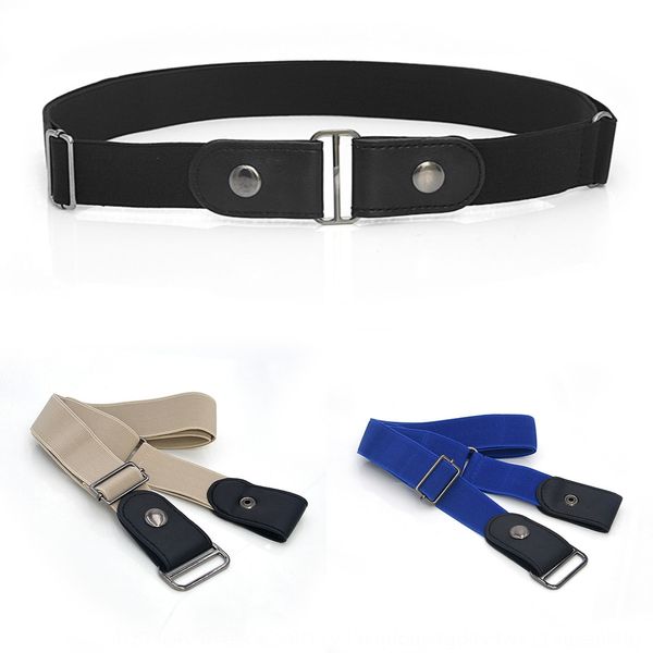 

adjustable leather simple invisible elastic band elastic band belt versatile slim lazy belt 13 colors, Black;brown