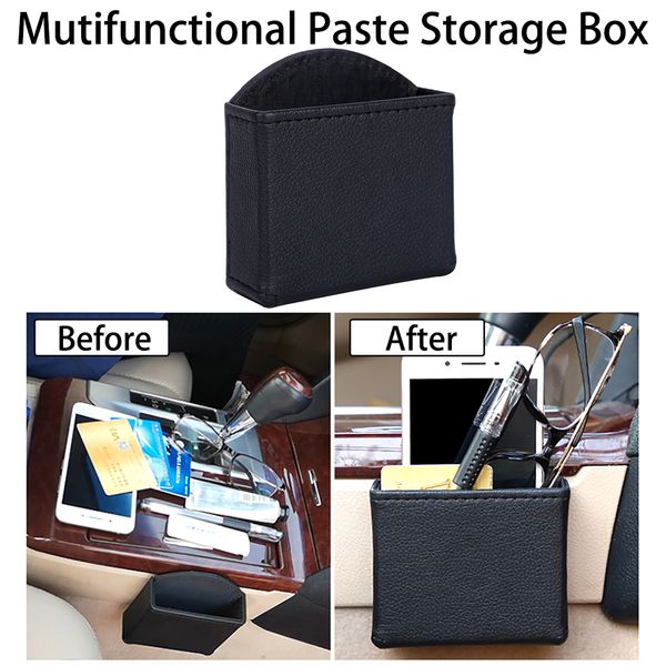 

car seat storage box multi-function organizer pu leather car mobile phone storage bag