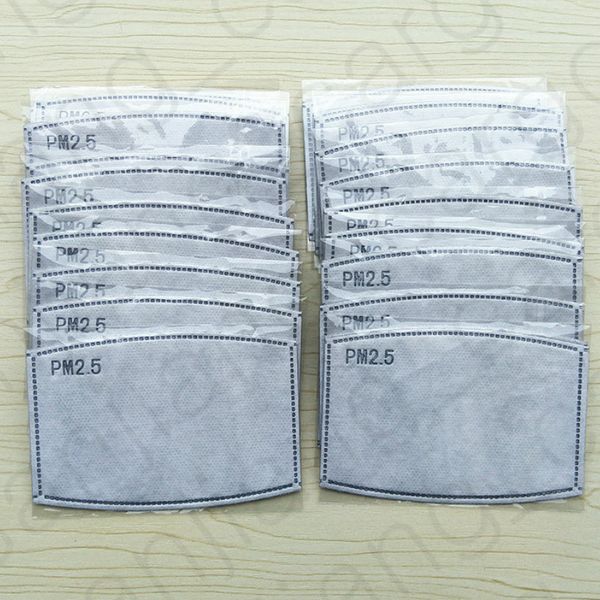 

5 слоев PM2.5 N95 активированный уголь фильтр вставка защитный фильтр медиа вставка для рта Маска пылезащитный дымка маски 2 шт. / лот D31103