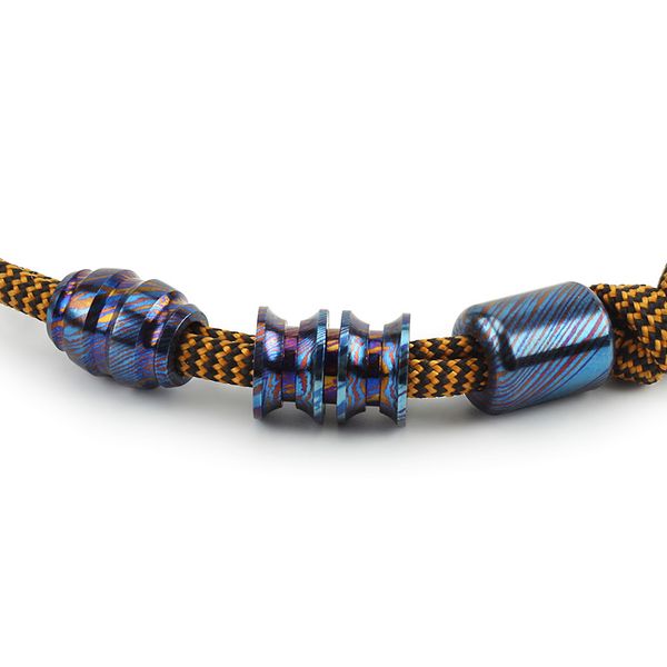 

titanium knife pendant diy key pendant bracelet beads accessories edc knife beads timascus paracord bead