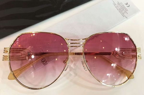 

женщины золото металл круглый негабаритных солнцезащитные очки розовые оттенки gafas-де-сол роскошь дизайнер солнцезащитные очки открытый оч, White;black