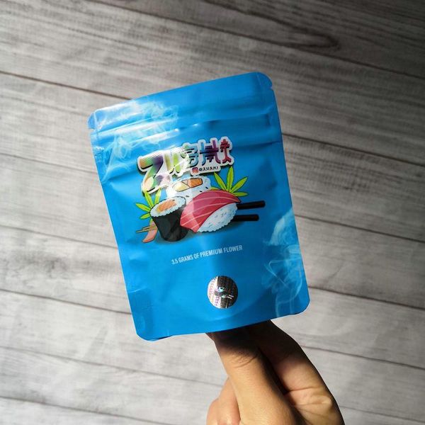 

zushi mylar flavor bag herb flower zushi zipper bag dry tobacco retail bag zushi mylar bags 3.5g packaging bags