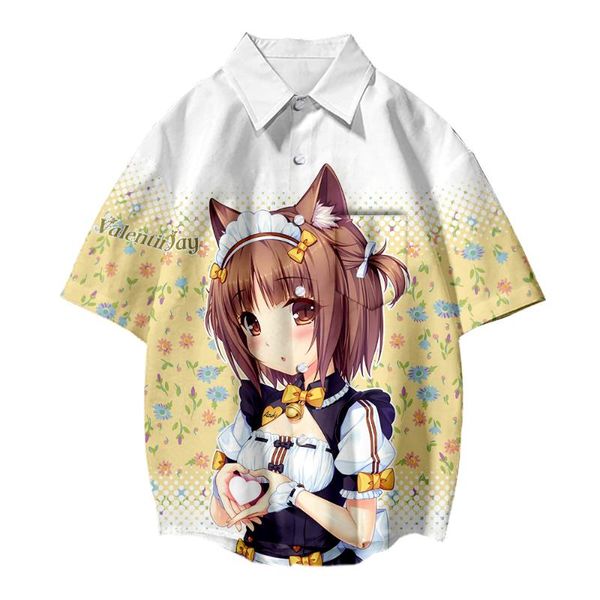 

рубашка некопара летняя с короткими рукавами повседневная рубашка унисекс нижний пара любовь родитель-ребенок ролевые игры, White