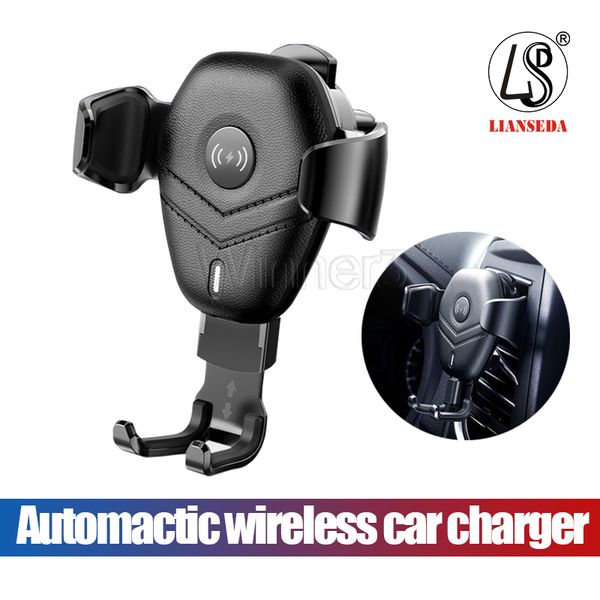 

gravity auto автомобильный держатель телефона беспроводное зарядное устройство qi одной рукой совместимо для iphone и samsung