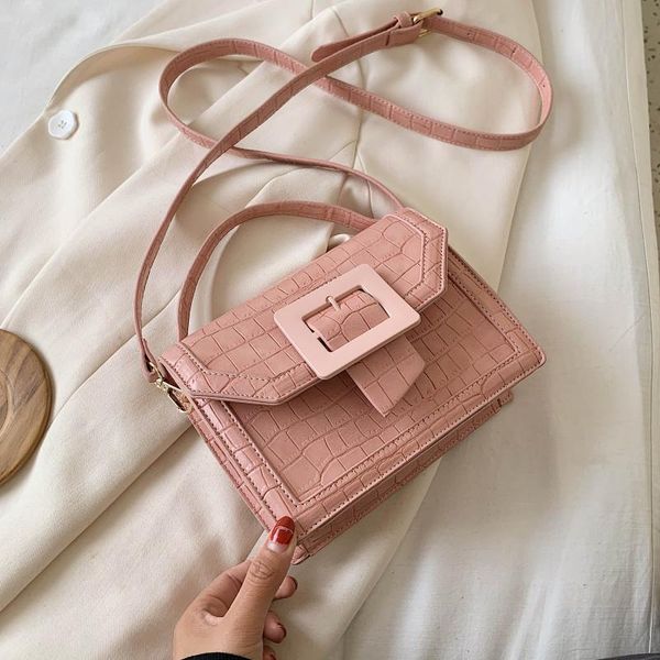 

stone pattern pu leather flap bag for women 2020 small totes female crossbody shoulder handbag lady cute travel bag