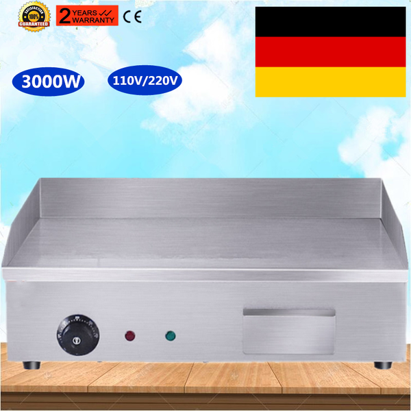 

commercial all flat pan 3kw electric griddle grill teppanyaki griddle grill hand cake baking bachine temperature control