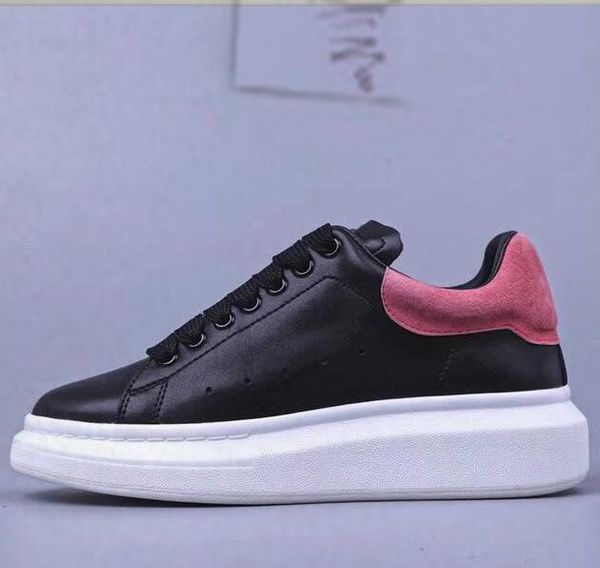 

2019 luxury designer women's sneakers white stitching casual shoes classic fashion men and women casual sneakers, Black