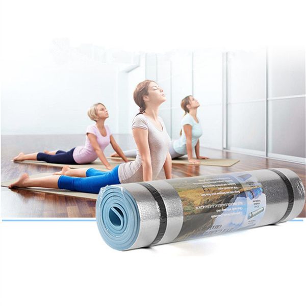 

aluminum film moisture-proof yoga mat workout exercise gym fitness pilates pad &4jj24