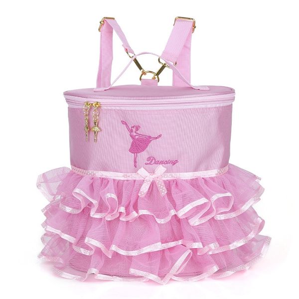 

children dance bag backpack ballerina kid's dual-use backpack handbag for girls embroidered ballet dance bag princess backpacks, Black;red