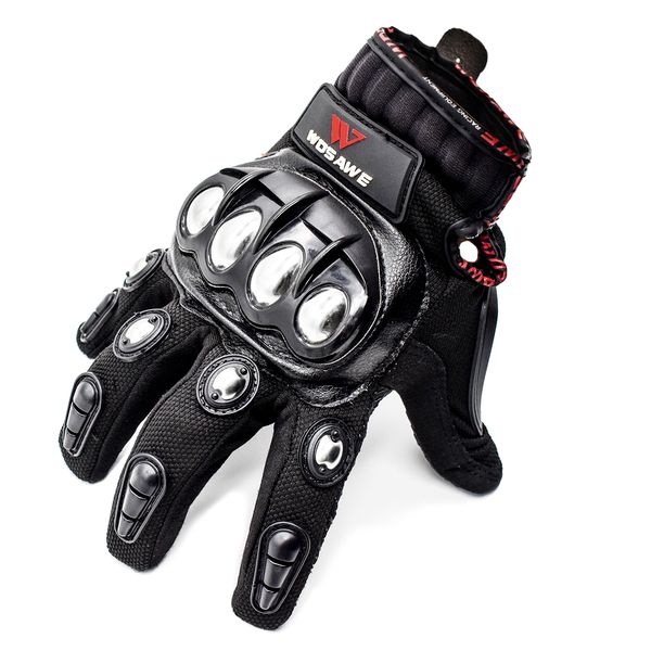 

wosawe windser outdoor sports skiing touch screen glove cycling gloves mountaineering military motorcycle racing gloves, Black