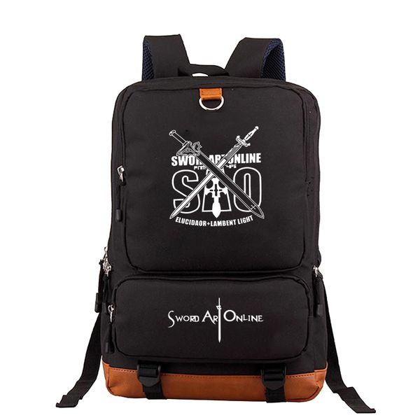 

casual sword art online bags daily stident backpack fashion cool travel lapmen womenteens travel knapsack