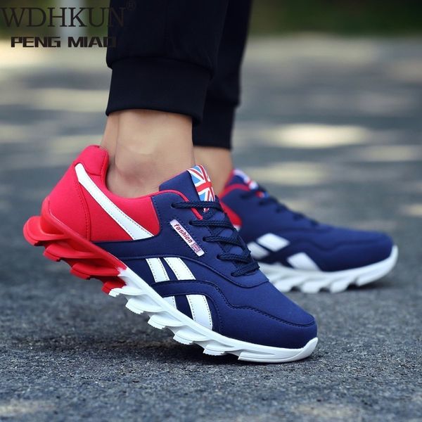 

2020 casual shoes men comfortable light shoelace male sneakers high fashion color matching footwear sapatos masculinos, Black