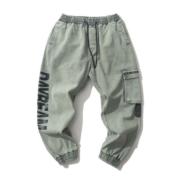 

19 winter and japanese fashion brand hip hop letter printing loose casual pants for boys, Black