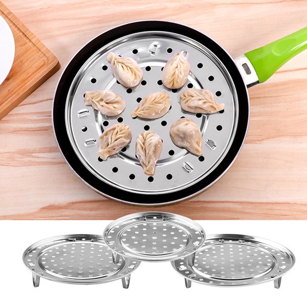 

dumpling tray steamer shelf steaming stand for food steaming baking roasting three legged cooking tool round steamer rack