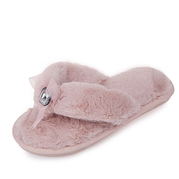 

slides women shoes house shoes plush flip flops fur slippers spring autumn slippers female home women size 10 bed, Black