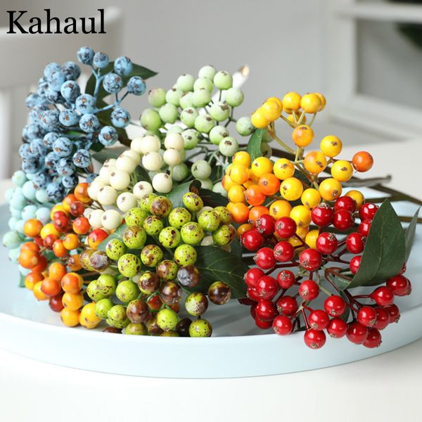 

mini artificial berries flower christmas fruit fake berry and small foam flowers decoration wedding home table plant arrangment