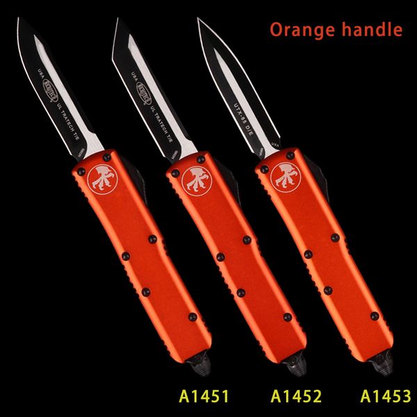 

3 INCH UTX 85 MT Automatic Knife MICOR KNIVES TECH DOUBLE action tactical KNIFE BLACK COATING BLADE folding knives pocket KNIFE