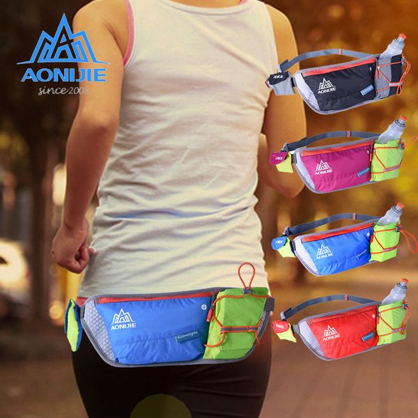 

aonijie marathon jogging pocket cycling running hydration belt waist bag pouch fanny pack phone holder for 250ml water bottle