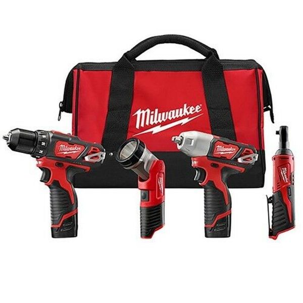 

Cordle combo kit drill driver impact wrench ratchet worklight 12v li ion 1 5ah