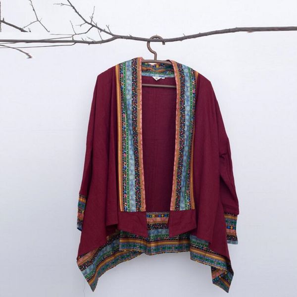 

man jacket&coat new arrival outwear retro embroidery cotton linen loose shirt casual plus size clothing ethnic style sy0018, White;black