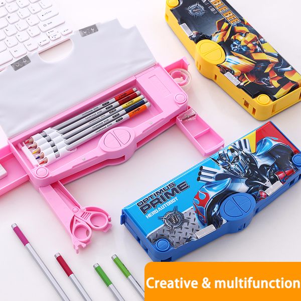 

creative multi-function pen box large capacity school pencil case kawaii variable type pen holder gift for kids