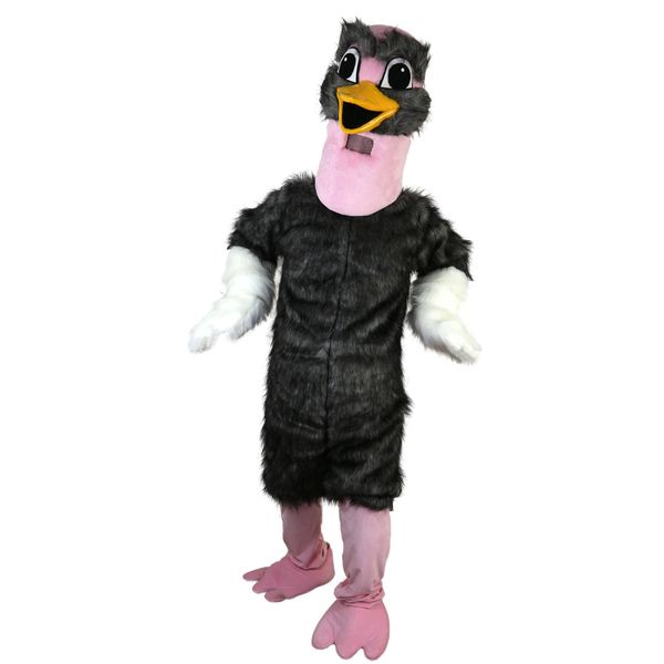 

2018 new brown ostrich mascot costumes for adults circus christmas halloween outfit fancy dress suit ing, Red;yellow