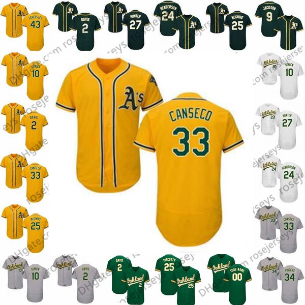 

2019 athletic jer ey oakland 25 mcgwire 27 catfi h hunter 33 jo e can eco 34 rollie finger 42 dave hender on 43 denni ecker ley mark