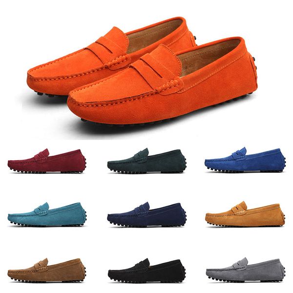 

2020 large size 38-49 new men's leather men's shoes overshoes british casual shoes espadrilles twenty two, Black