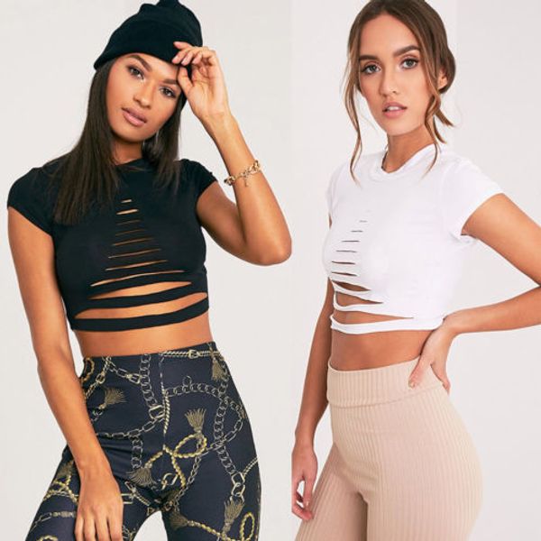 

fashion women ladies summer tees vest leotard girls cotton bandage short sleeve casual slim tanks camis tees clothes, White
