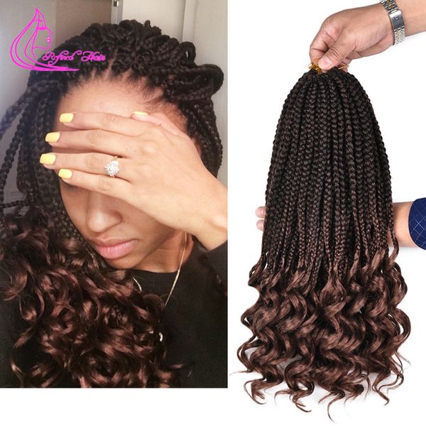 2020 Tomo Crochet Braids Ombre Dark Brown Burgundy Kanekalon