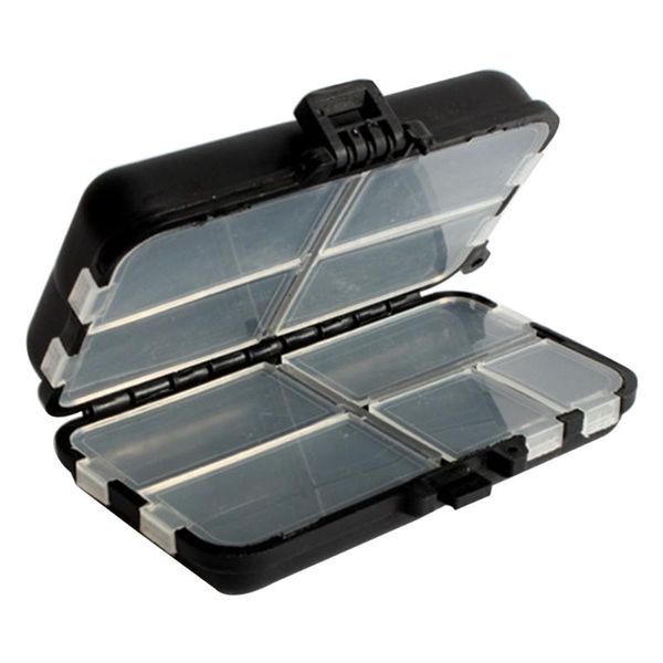 

9 grids fishing gear lures bait plastic multipurpose storage case outdoor portable tackle square