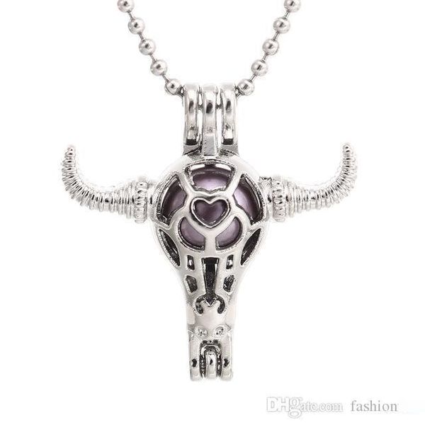 

10pcs silver plated bull head pearl cage bead cage pendant cage essential oyster pearl fun gifts