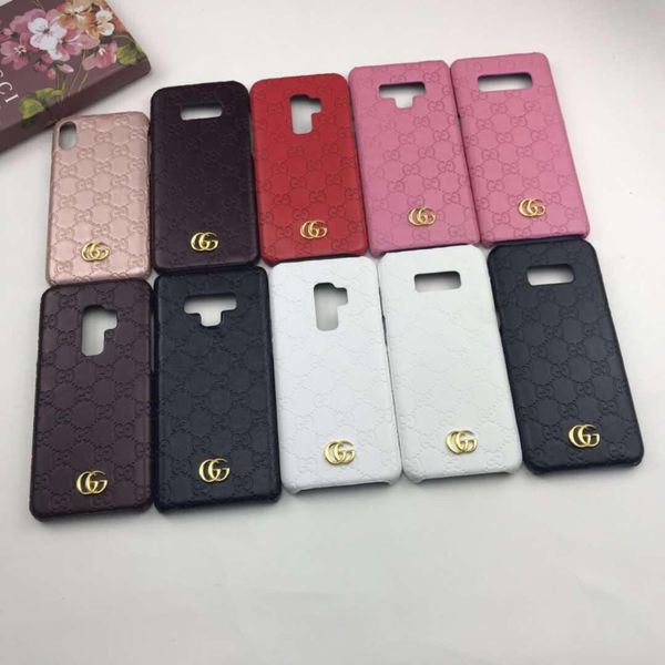 

Luxury ca e galaxy note10 note10plu note8 9 7 8 9p brand embo ed letter gg phone ca e cover for iphone x xr max 7 8plu hard back cover