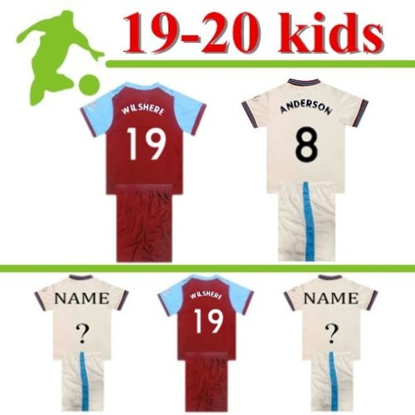 

19 20 west soccer jersey ham 2019 2020 united away third noble jerseys anderson arnautovic antonio football shirt uniforms kit men + kids, Black;yellow