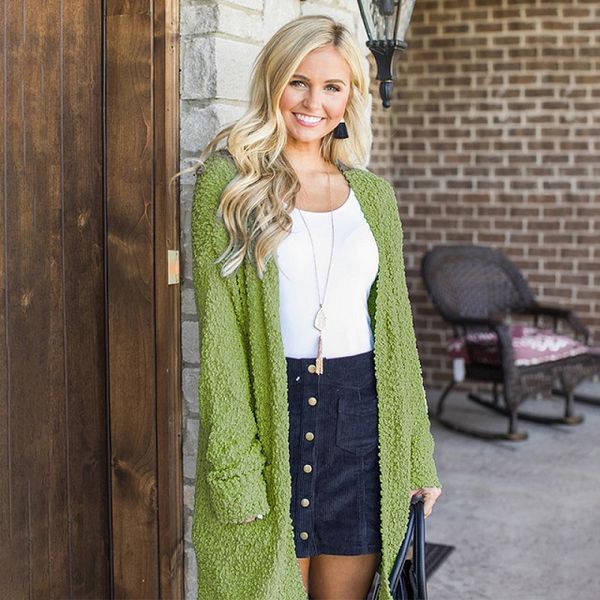 

женские дизайнерские свитера пальто 2019 горячая распродажа сплошной цвет длинный кардиган свитера женская верхняя одежда одежда, White;black