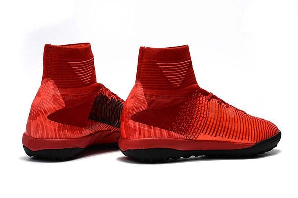

mens/woman/kids football boots superfly v tf/ic/fg soccer shoes ronalro cr7 red soccer cleat
