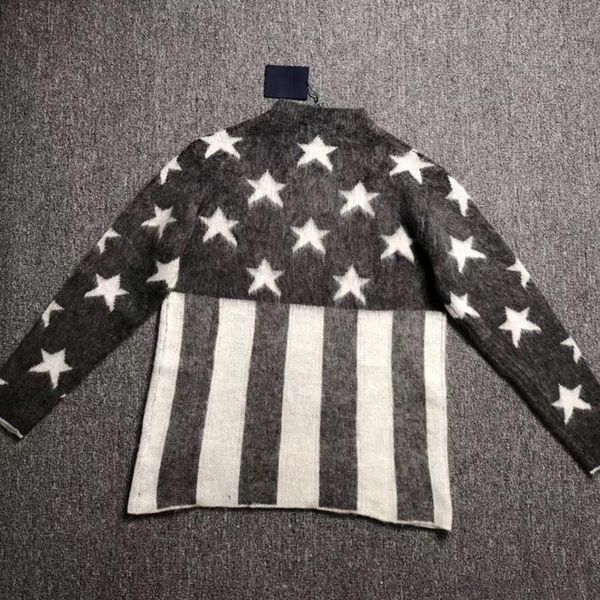 

топ 19fw vitttion мохеровые свитера пентаграмма хип-хоп скейтборд свитера мужчины женщины мода повседневная пальто hflsmy057, White;black