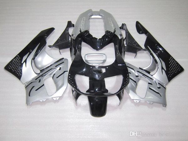 

zxmotor fairings for honda cbr900rr cbr 893 1995 1997 silver black fairing kit cbr893 95 97 sd37